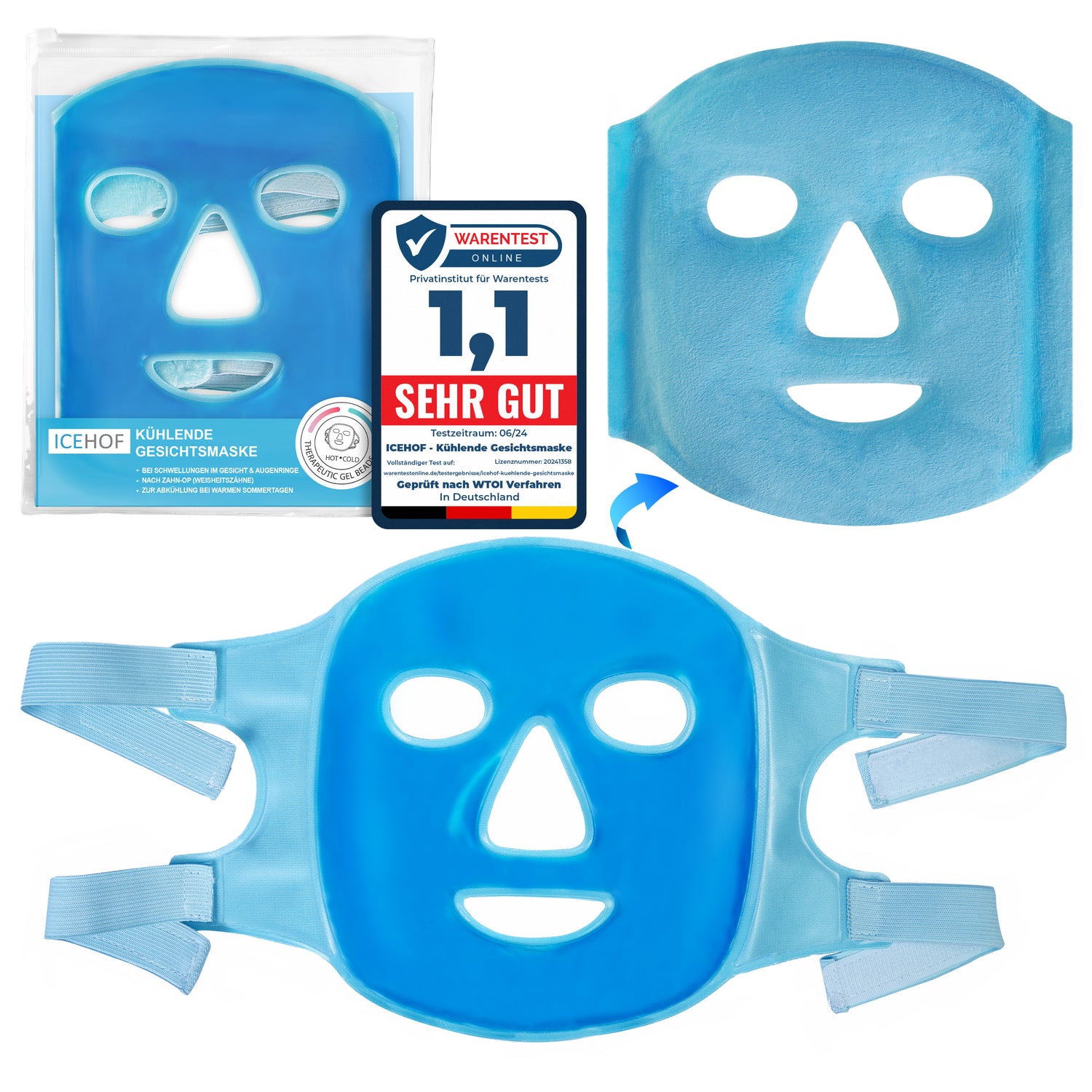 Kühlmaske fürs Gesicht – Kalt- & Wärmetherapie