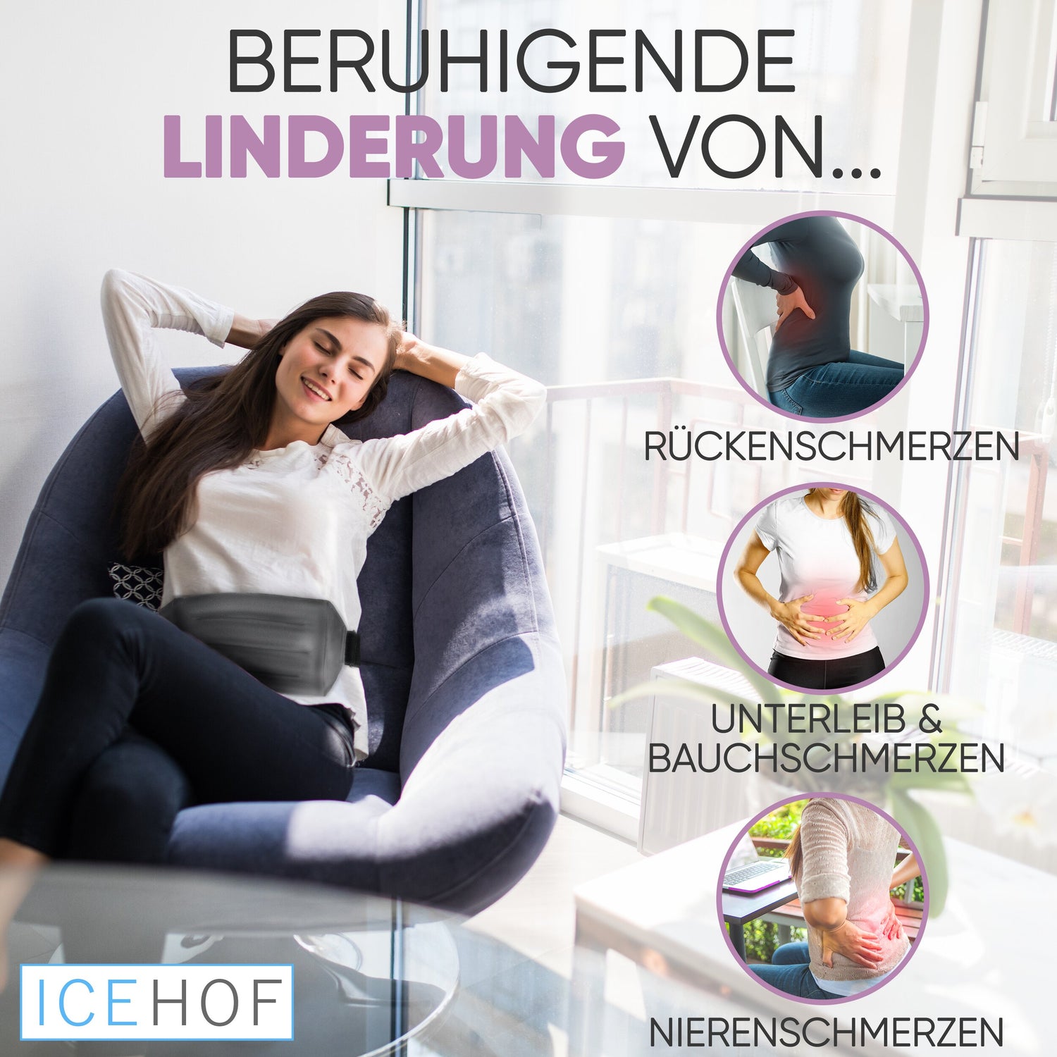 Wärmegürtel Rücken & Bauch – mit Lavendel