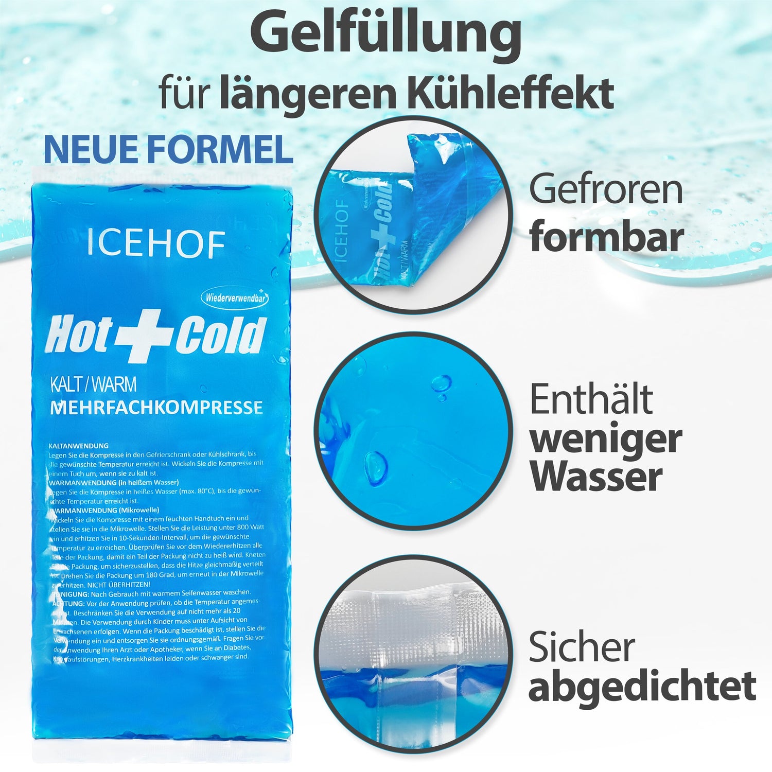 Kühlpad mit Vlies-Hülle – Kalt & Warm