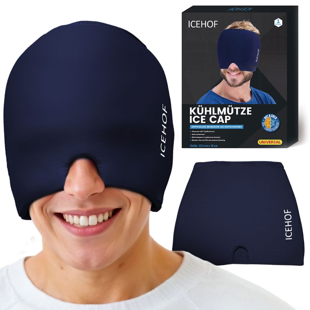 Migräne Maske – Kühlende Haube für Kopf & Gesicht