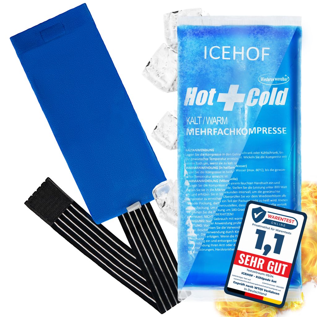 Kühlpad mit Vlies-Hülle – Kalt & Warm für Sport & Therapie – ICEHOF