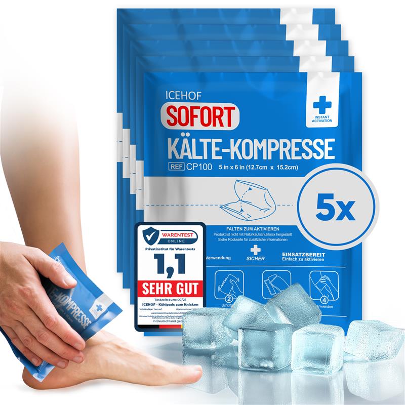 Sofort-Kältekompresse zum Knicken – 10er Set von ICEHOF