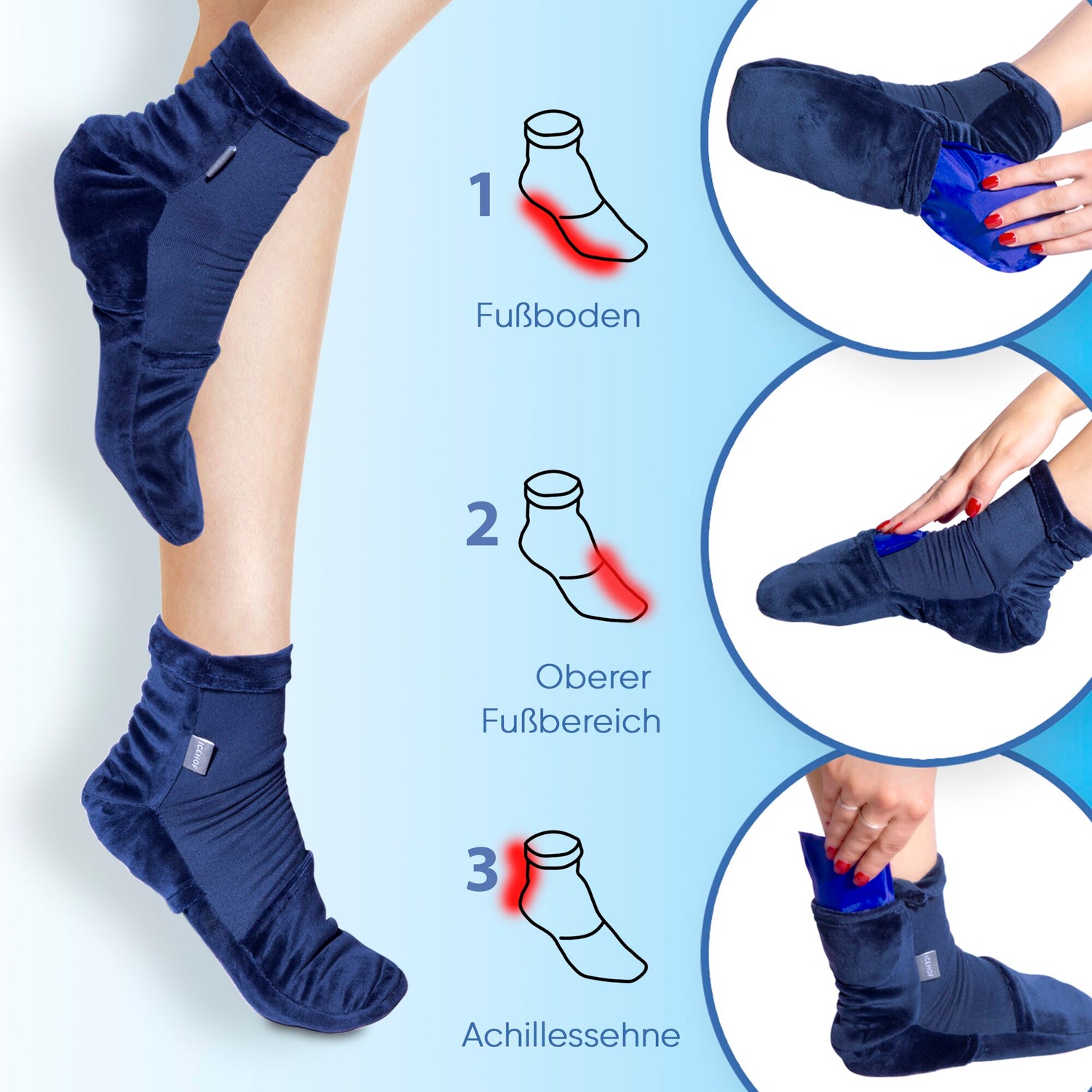 Kühlsocken – Kältetherapie Füße & Zehen