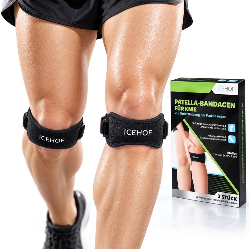 ICEHOF Patella Kniebandage – 2er Set für Sport & Alltag