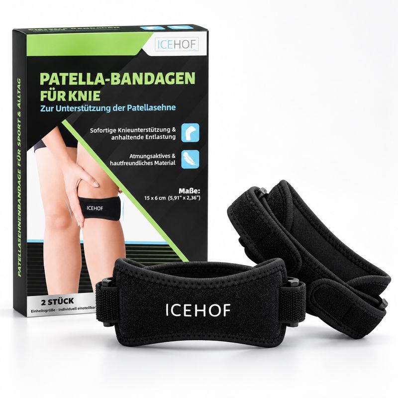 ICEHOF Patella Kniebandage – 2er Set für Sport & Alltag