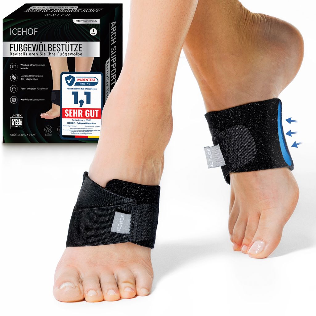 Fußgewölbestütze bei Plantarfasziitis & Plattfuß (2 Stück)