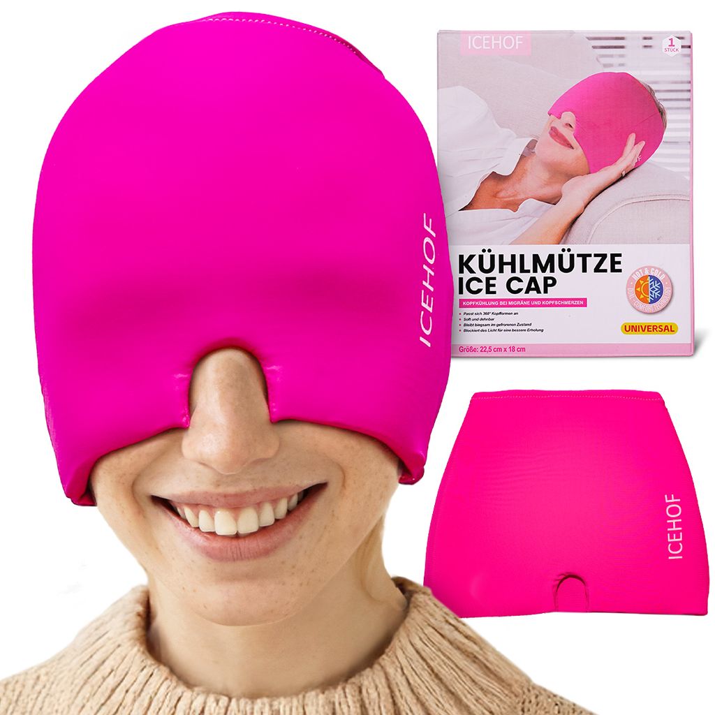 Migräne Maske – Kühlende Haube für Kopf & Gesicht
